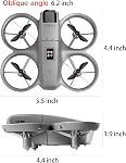 New D16 Dron Dual HD Camera Foldable Remote Control Drone with Optical Fow Hover Auto Intelligent Obstacle AvoidanceIndoor and Outdoor Drone Men's Gift for Back-to-School Season Christmas