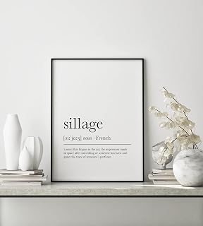 Black & White Poster Prints Unframed 3 (Sillage Definition Print, French Dictionary Poster, 297 x 420 mm / 11.7 x 16.5 inches)