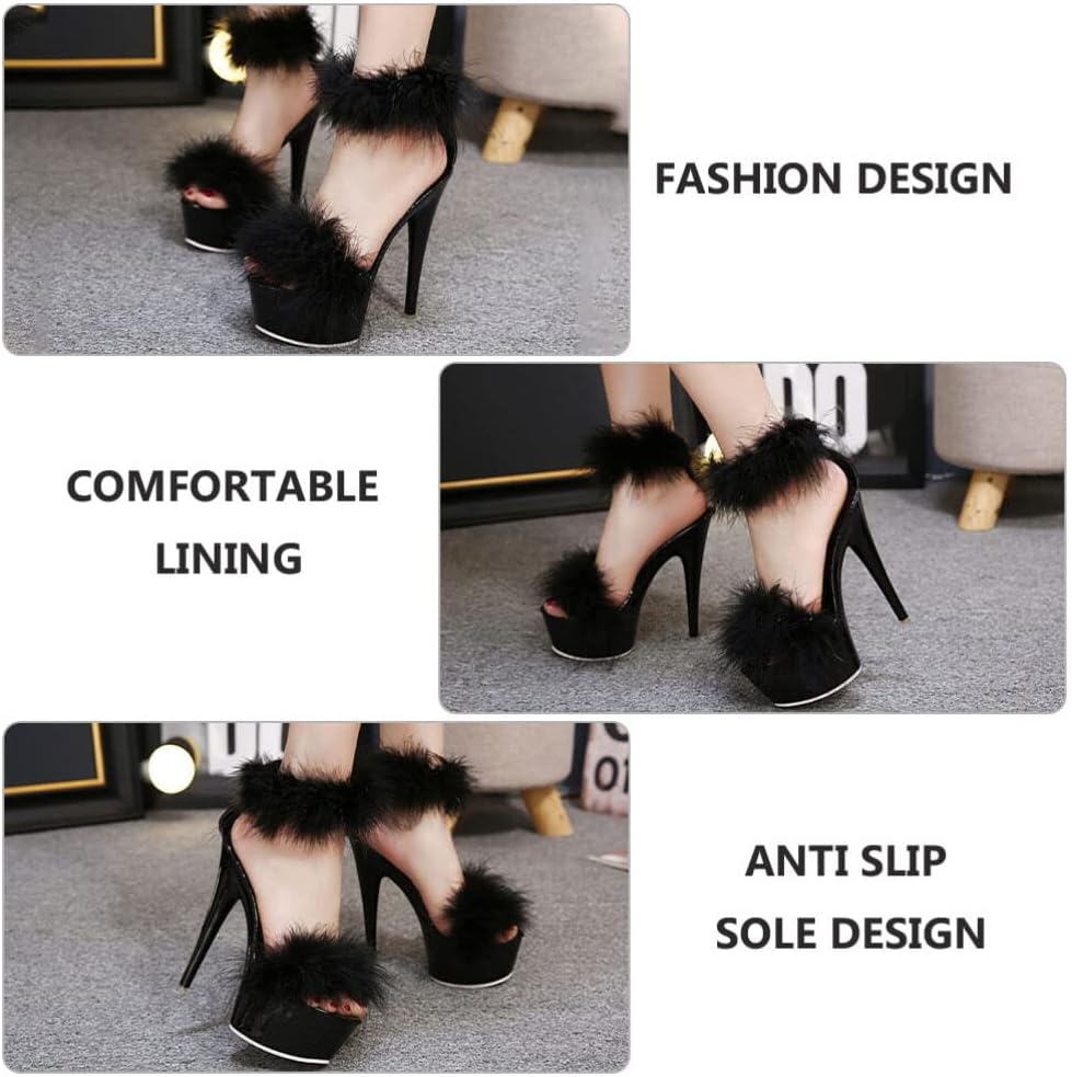 LIFKOME Women High Heel Sandals Summer Fashion Heeled Shoes Elegant Party Sandals for Women Girls 9.84X3.46X6.10In Slim Design Comfortable - Image 3