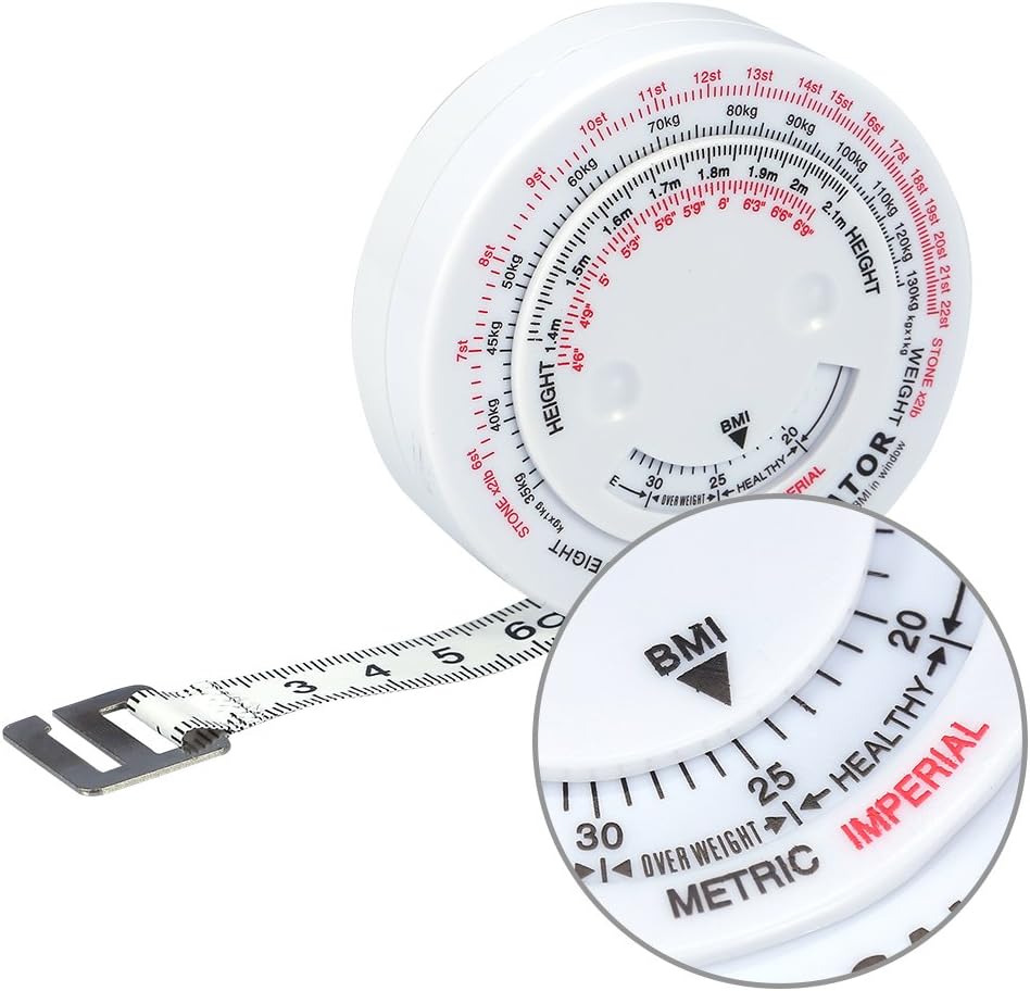Body Tape Measure, Retractable Fitness Measurement Tape for Body Fat Tracking, Sports Measurement Tool, Accurate Body Composition Ruler, Gym Workout Tracking Accessory