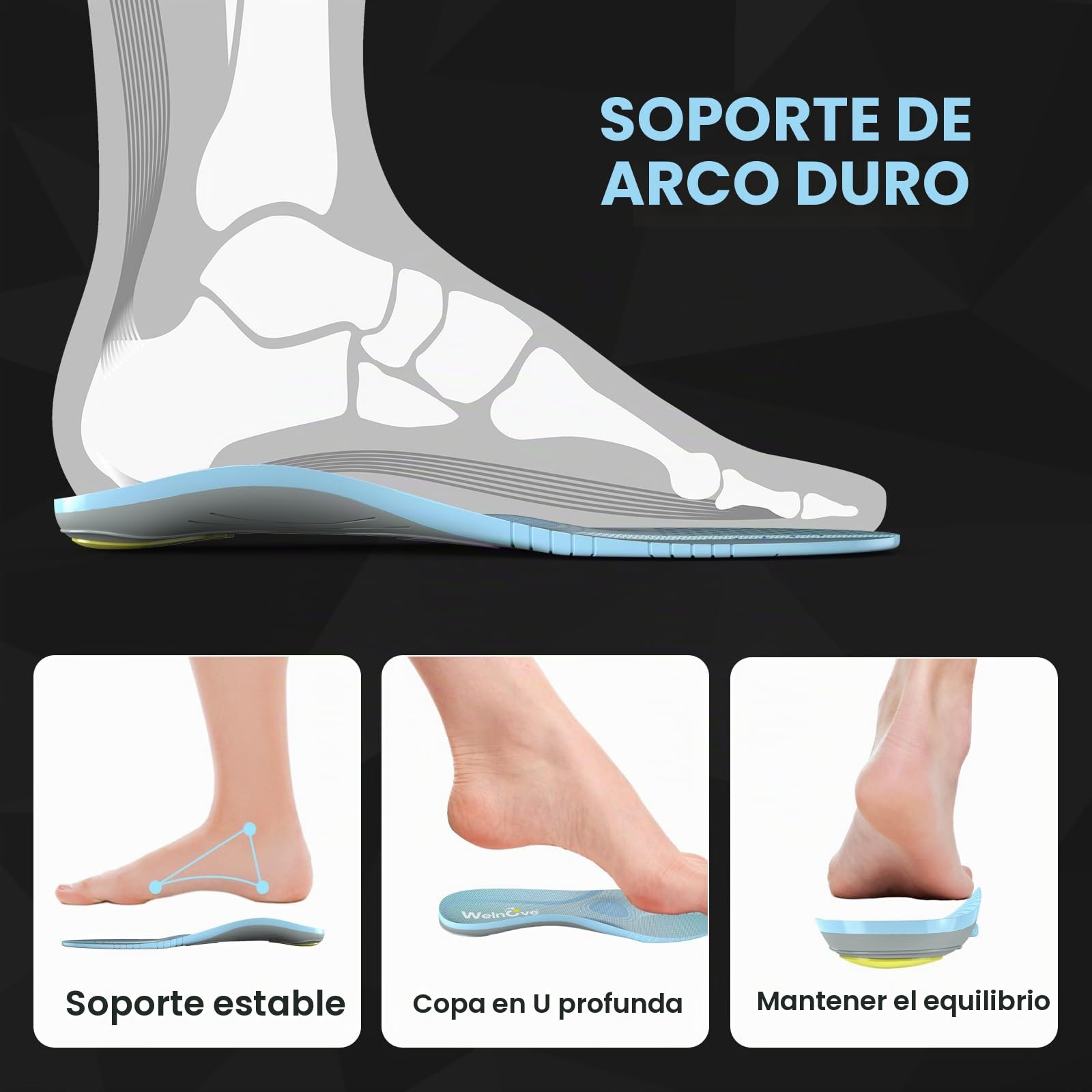 Welnove Plantillas ortopédicas para neuroma de Morton y metatarsalgia, con acolchado de gel para alivio del dolor y comodidad durante todo el día para hombres y mujeres