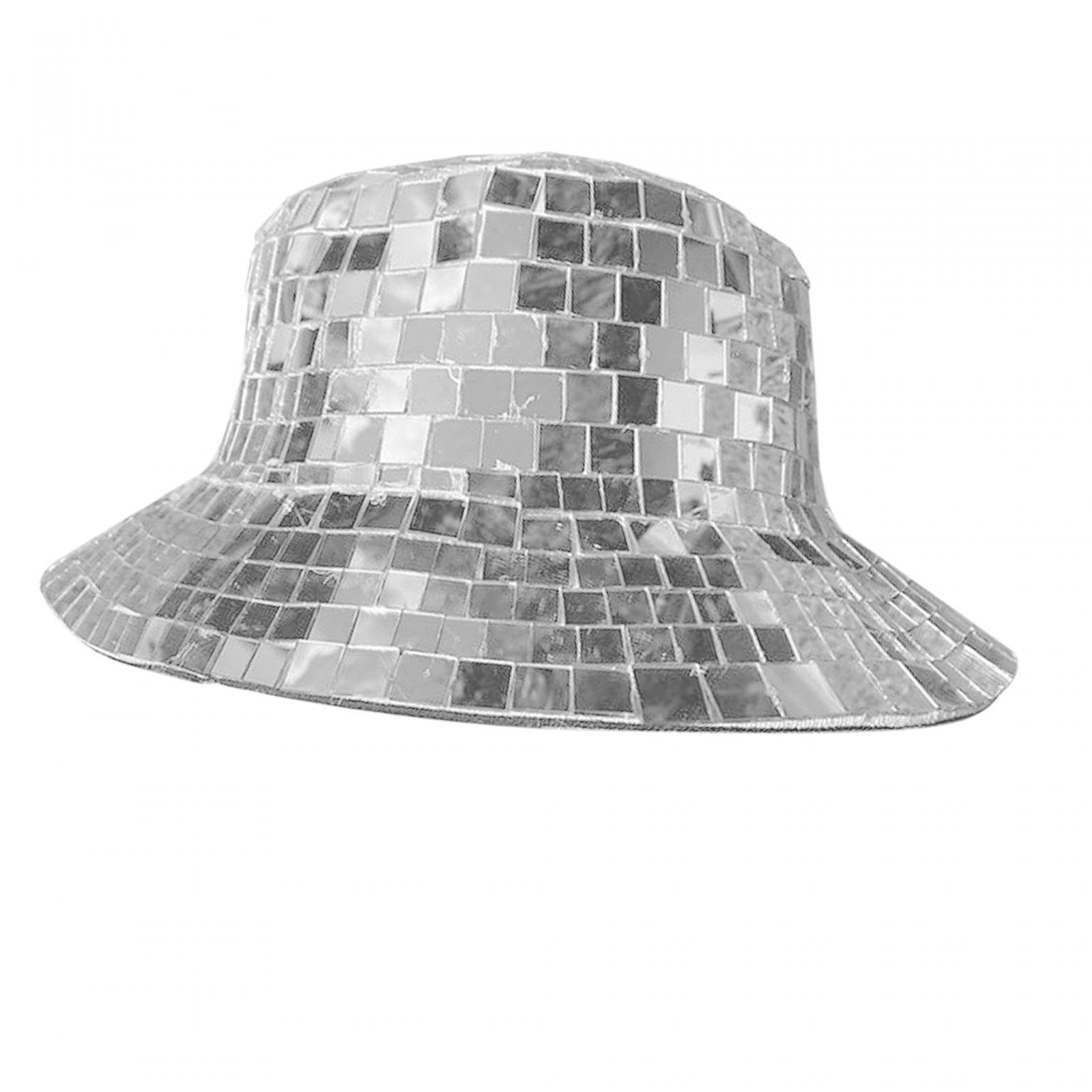 2 Cappelli Fedora Alla Moda con Paillettes a Specchio per Discoteche di Cosplay