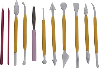 Kabeer Art Plastic Clay Modelling Tools Set of 11 Pc Yellow
