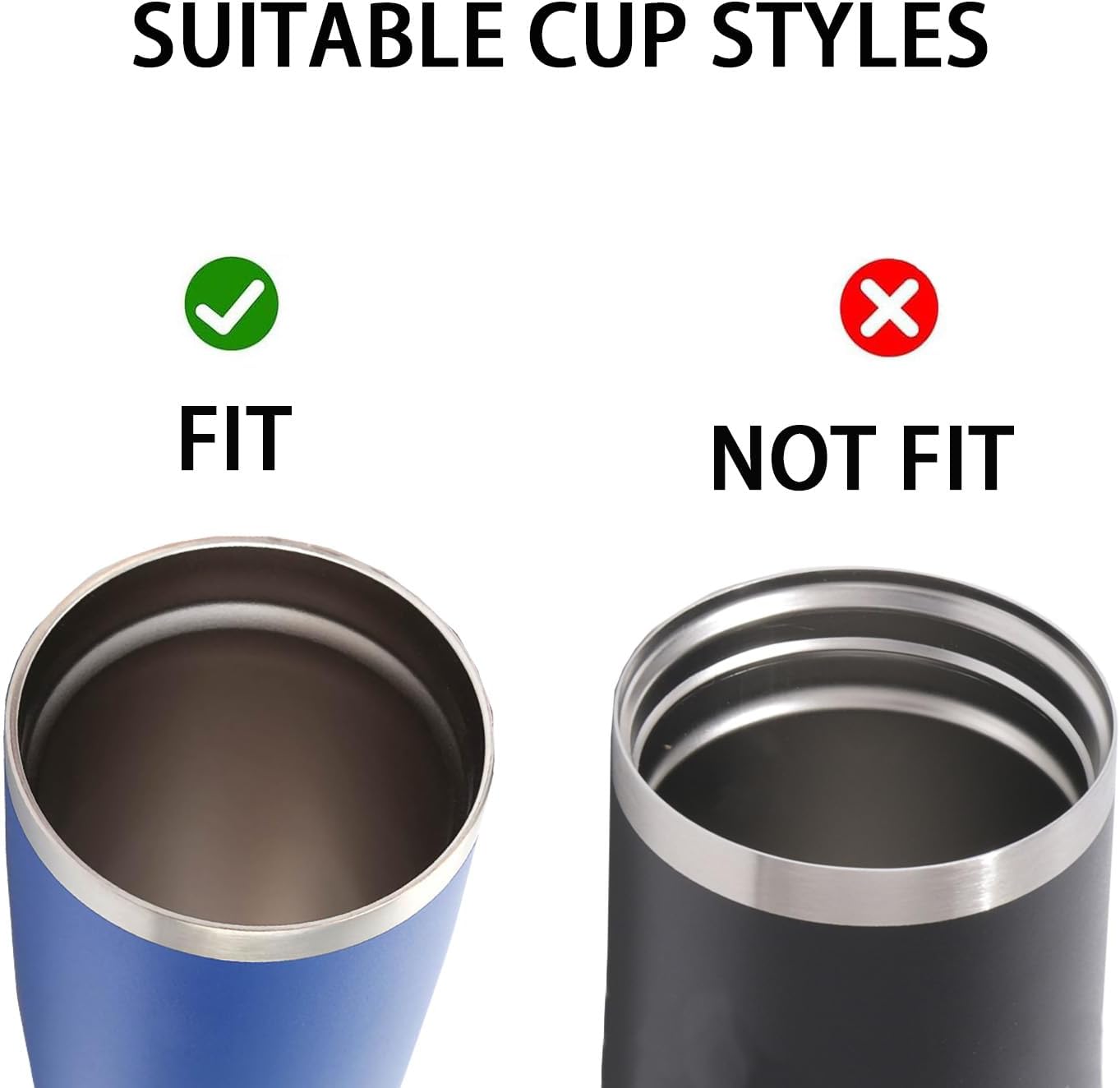 2 Pcs Blue 20 oz Tumbler Lids, Cup Lids Tumbler Lid Replacement Spill Proof Splash Resistant Lids Fit for 20 oz - Image 3