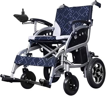 Power Wheelchair Electric Wheelchairs, Electrically Powered Wheelchair Folding Lightweight 27Kg, Motorized Wheelchair Mobility Scooter Convenient for Home and Outdoor Use, 46Cm Seat Width Comfortable