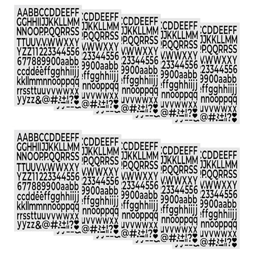 HiTransfer Iron on Letters for Clothing Iron on Numbers and Iron on Letters for Fabric with 1-Inch A-Z and 0-9 Alphabet Stickers for T-Shirts (10 Sheets Black)