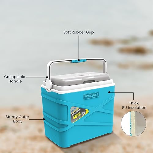 Miniatura 9 de Pinnacle Lonchera térmica térmica de 10 litros  Enfriador duro portátil para campamentopicnic  Coolbox se mantiene fresco durante 48 horas. con