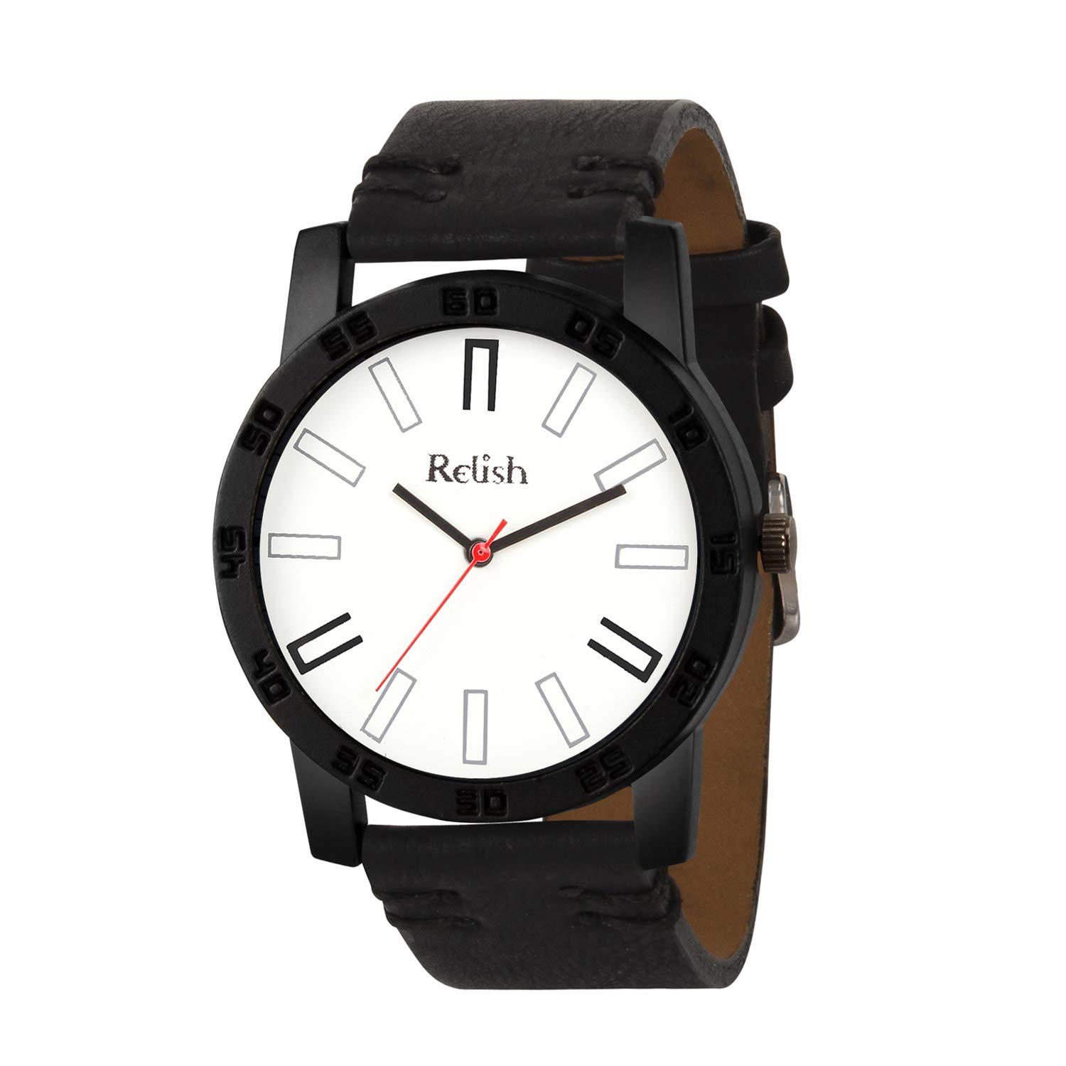 Relish Men Stainless Steel Case Analog Display Quartz Watch Black Strap | RE-BB1100 (B08HV41QMX) Amazon Price History, Amazon Price Tracker