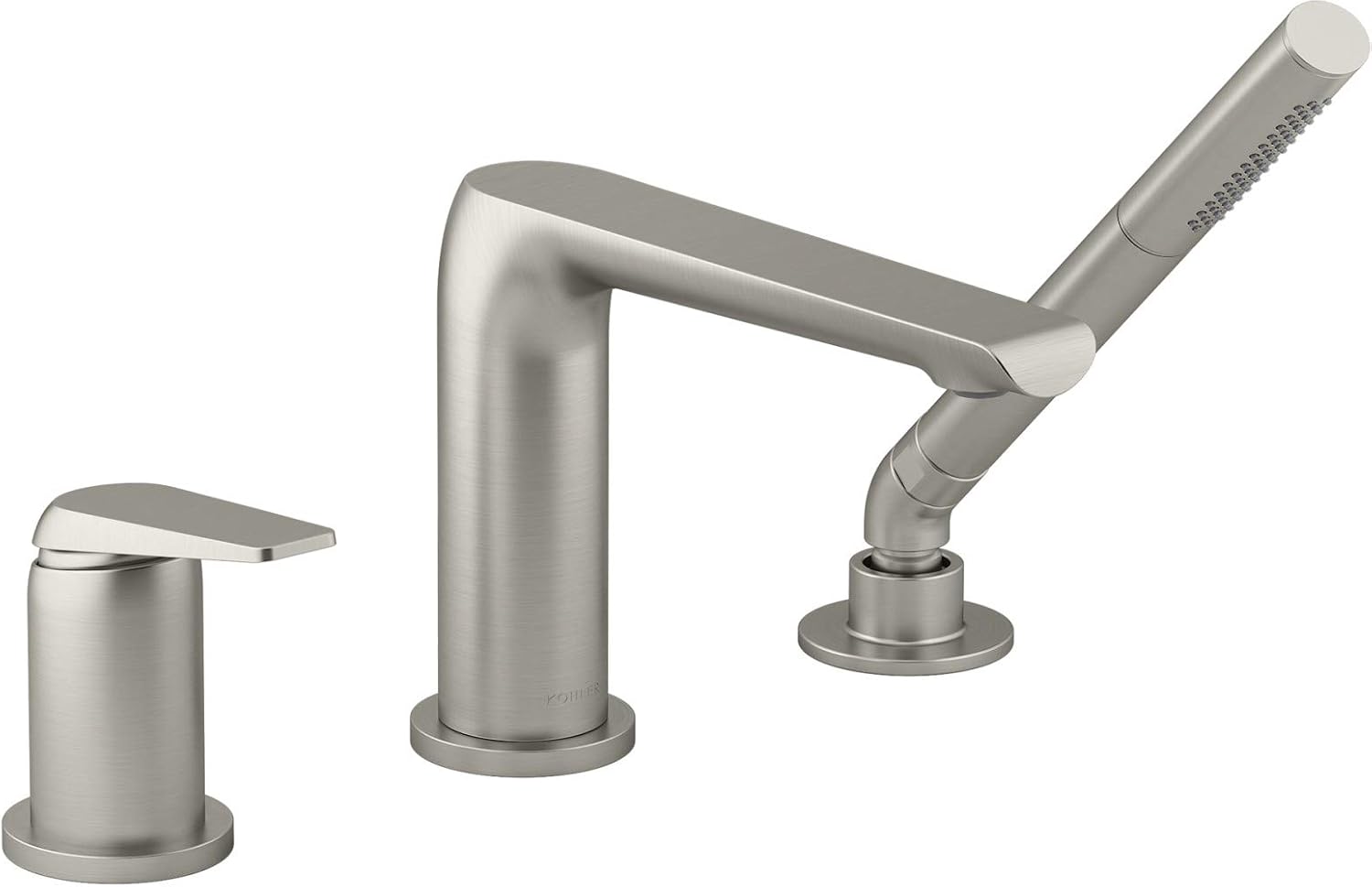 KOHLER K-97360-4-BN AVID™ 3 HOLE BATH FILLER W/HANDSHOWER