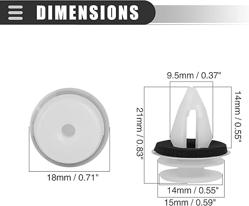 Miniatura 3 de Motoforti Retenedor, Clips de coche, para BMW 528i 2008-2010, plástico, 51418224768, blanco, 20 piezas