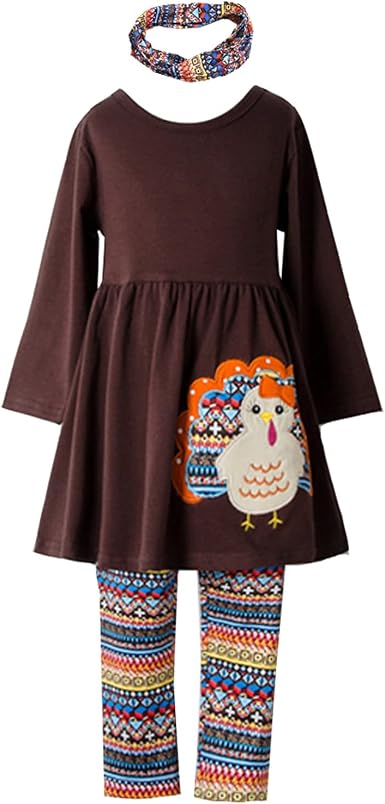 Dress + Legging + Headbands Clothes 