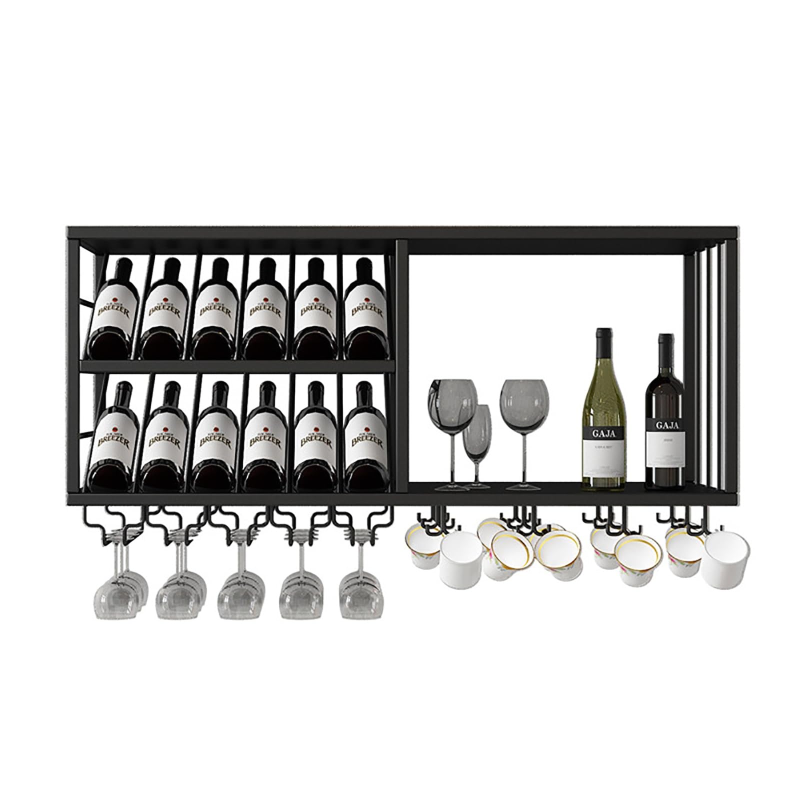 Étagère à vin murale design industriel supports de rangement modernes