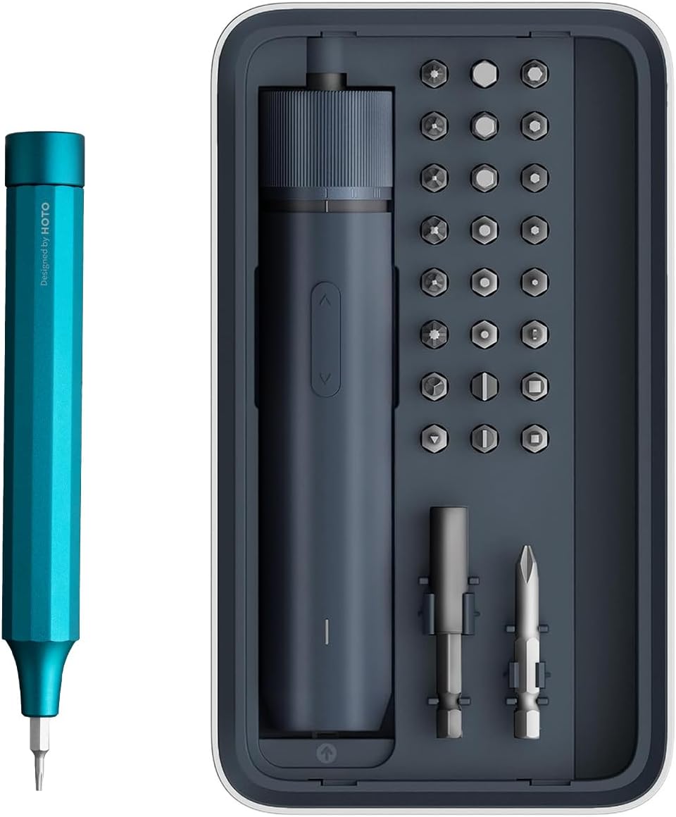 HOTO Precision Screwdriver Sets Dark Turquoise Bundle with 3.6V Cordless Screwdriver Set