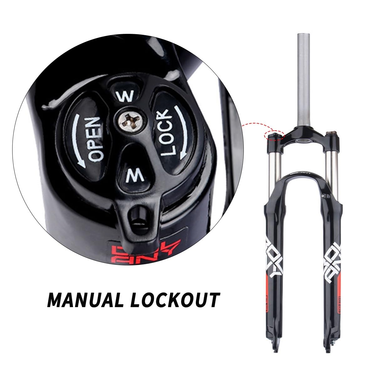 Fourche Avant VTT Air 26 Pouces, Course 120mm, Verrouillage à Distance, Axe 100mm – Pour Suspension Tout-terrain - 7