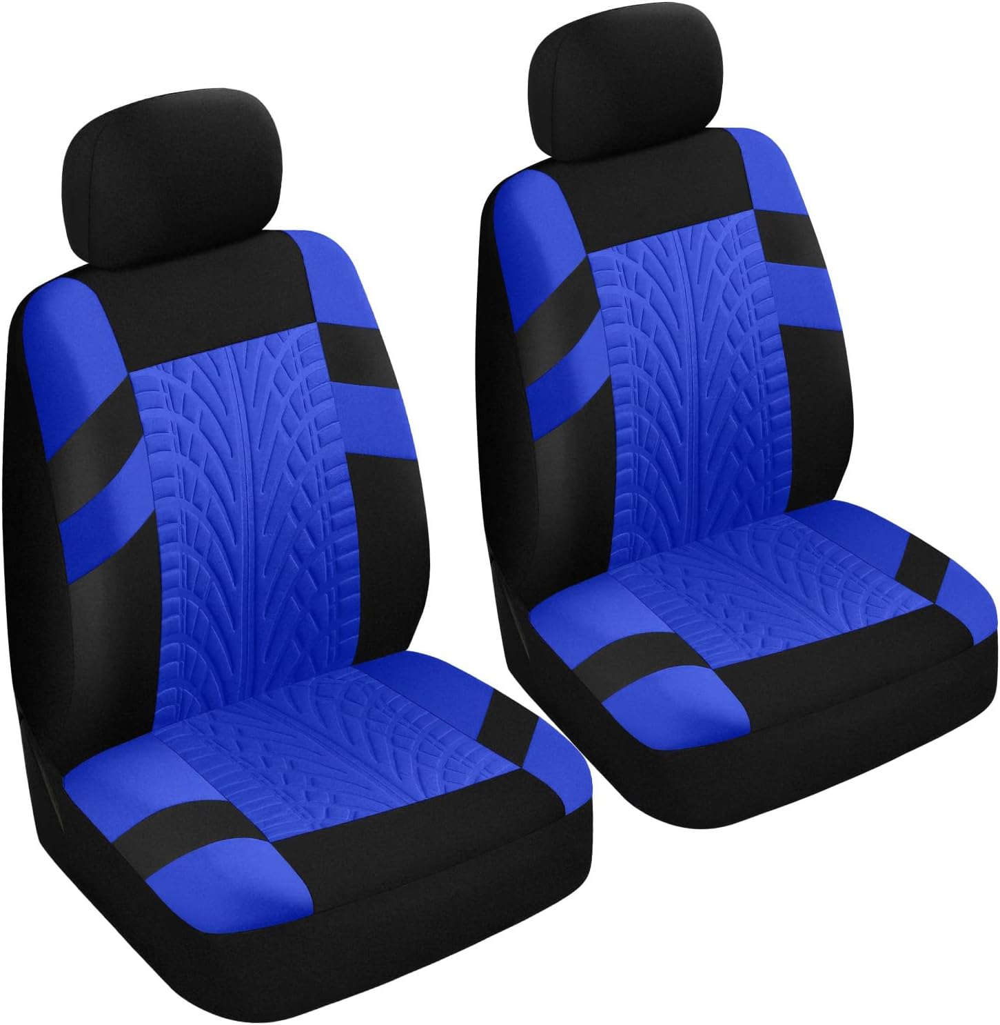 2PCS Car Front Seat Cover with 2 Headrest Covers, Breathable Waterproof Seat Covers for Front Seats, Universal Seats Cover Protector Car Accessories for Most Vehicles (Blue)