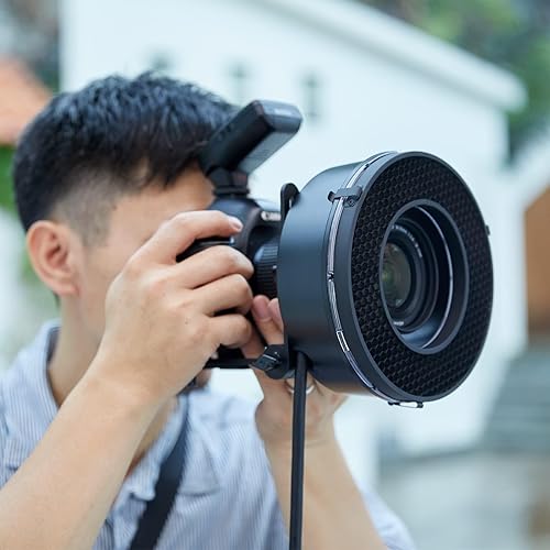 Miniatura 13 de Godox R200-HC30 - Rejilla de panal de abeja de 30° para cabeza flash de anillo Godox R200