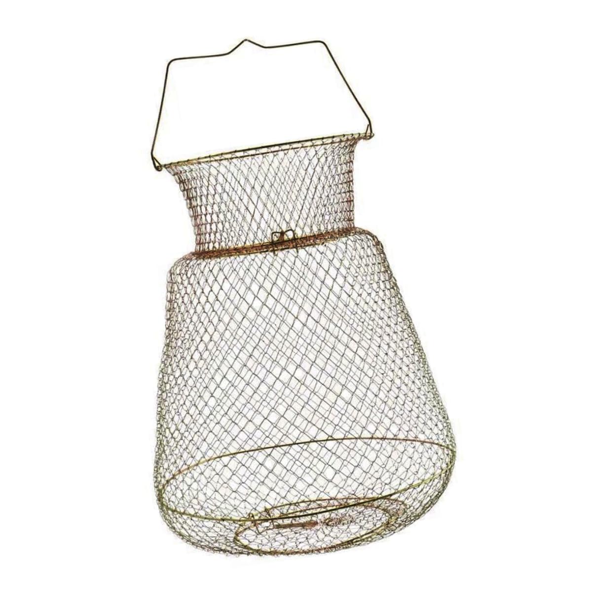 Cesto di Granchio di Pesce in Filo, Cesto di Granchio di Pesce Metallico Pieghevole Portatile da 38 cm a Aragosta di Pesca in Metallo con Impugnatura, pentola per Pesca in Acciaio