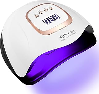 JOFLVA UV Lampe Gelnägel, 380W 81 LED Gelnagellack UV Lampe, UV Lampe Nägel, 4 Timern LCD Display, Auto-Sensor Schnell Nageltrockner Geeignet für alle Nagellampe für Maniküre Haus und Salon
