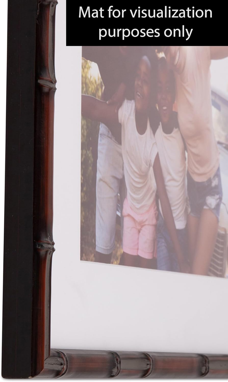 ArtToFrames 10x15 Inch Brown Picture Frame, This 0.75 Inch Custom Poster Frame is .75" - Walnut Bamboo - Comes with Regular Glass and Corrugated Backing (2WOMD8575-10x15)