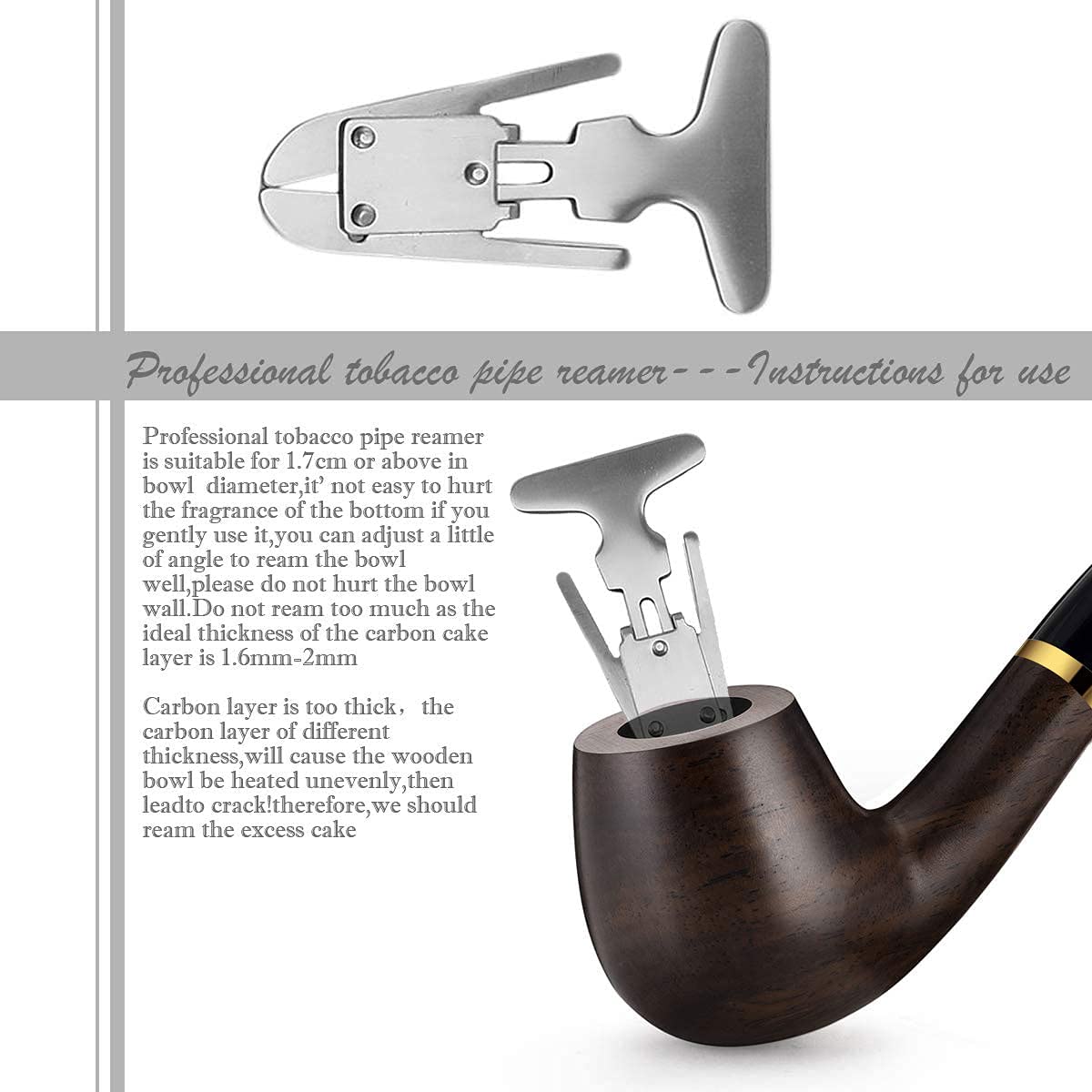 Scotte Tobacco Pipe Handmade Ebony Wood Root Smoking Pipe Gift Box and