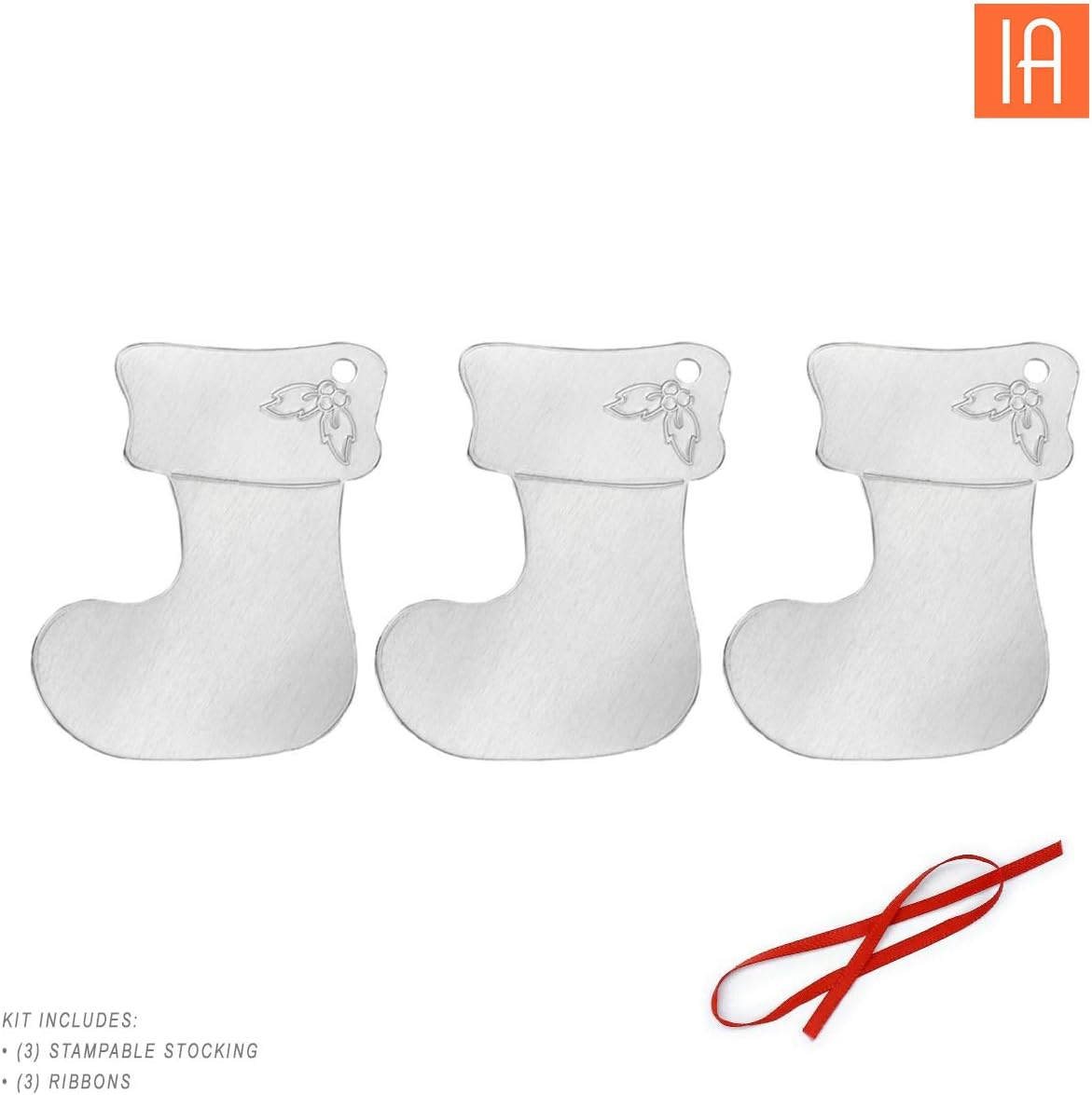 ImpressArt - Holiday Stocking Ornament Metal Stamping Blanks Project Kit, Perfect for DIY Crafts, Gifts, and Handmade Christmas Decoration (Stocking)