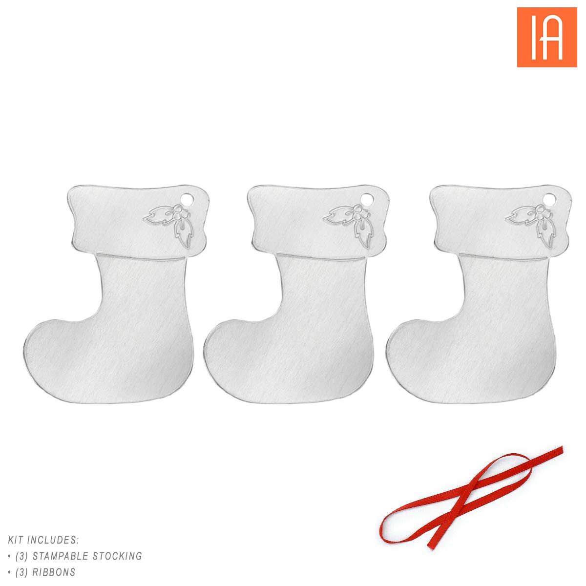 ImpressArt - Holiday Stocking Ornament Metal Stamping Blanks Project Kit, Perfect for DIY Crafts, Gifts, and Handmade Christmas Decoration (Stocking)