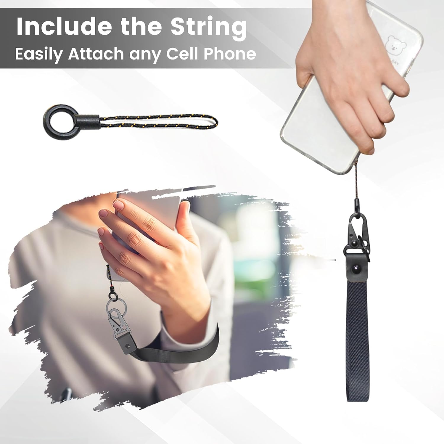 ABLAZE Wristlet Strap for Keys, Hand Wrist Lanyard Durable Key Chain Wristlet Lanyard for Men and Women (Black) image 3