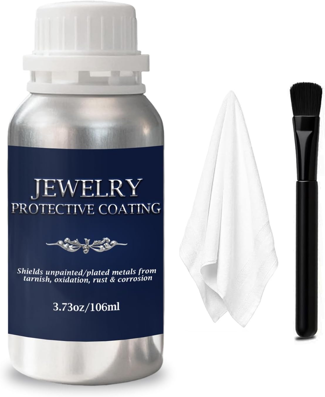 105ml Jewelry Protective Coating – Anti-Tarnish & Scratch-Resistant Coating for Silver & Gold, Restores Shine with Long-Lasting Oxidation Barrier, Maintain Brilliant Luster