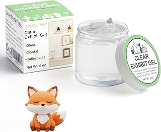 Clear Exhibit Gel 6 oz, Removable Adhesive Gel for Museum & Home Collections, Invisible Reusable Museum Exhibit Putty for Glass, Ceramic, Crystal, Non-Toxic