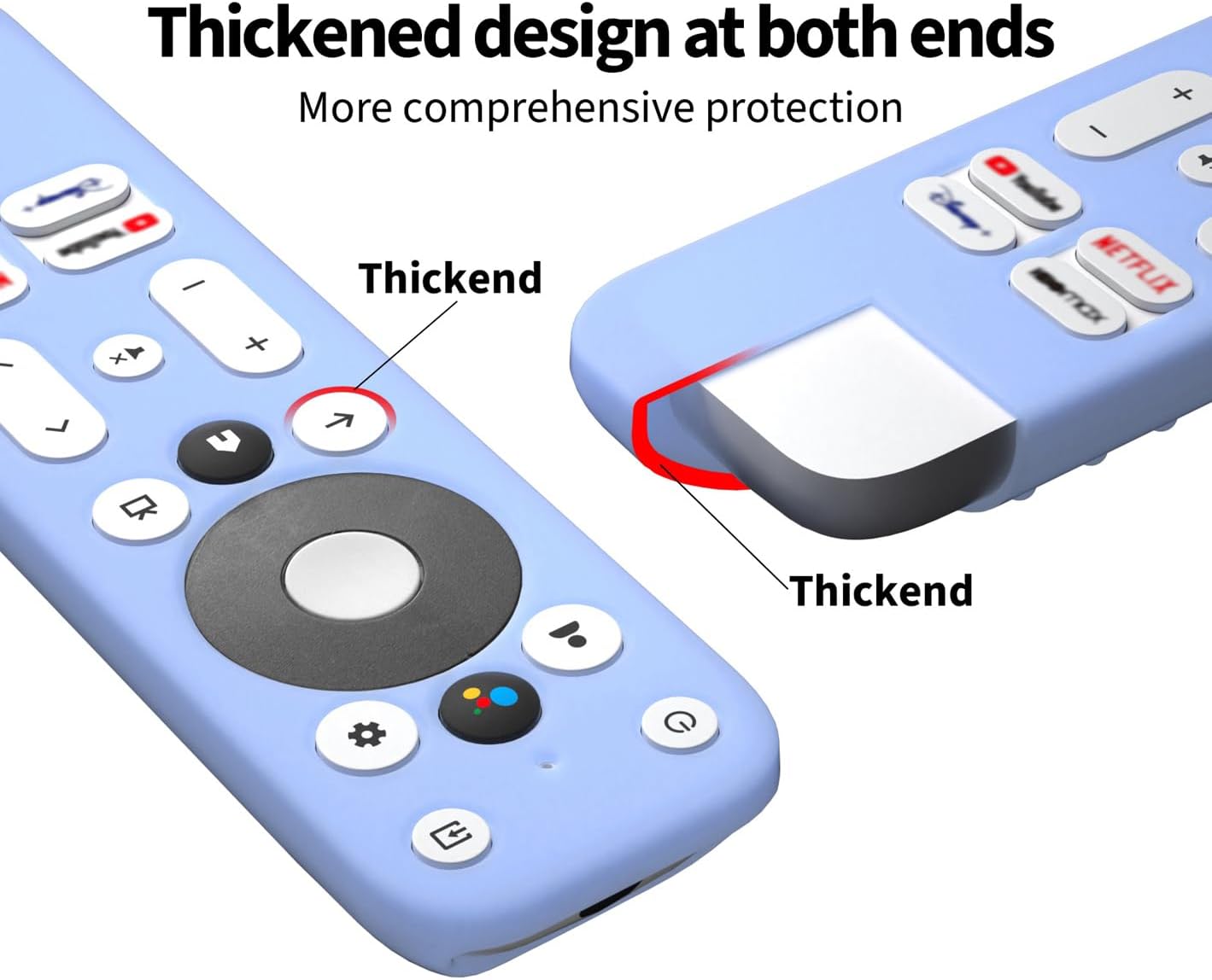 Hi Color Silicone Cover Compatible with Onn TV 4K UHD Streaming Stick TV Box 100024646 100026240 Remote Anti Slip Protective Case (Glow Blue) image 4