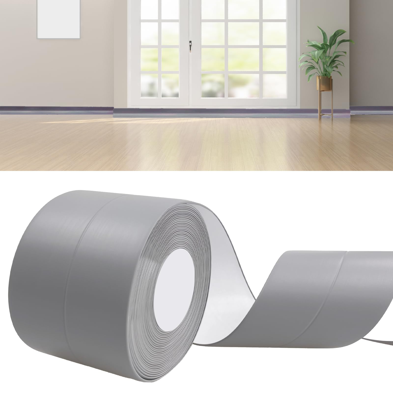 DIKARIYA Weichsockelleiste Schwarz Selbstklebend, 30x30mm 6 Meter Flexible Sockelleiste Selbstklebende, PVC Weichsockelleiste Flexibel Fussleisten Knickleiste für Haus Küche Bad Badezimmer