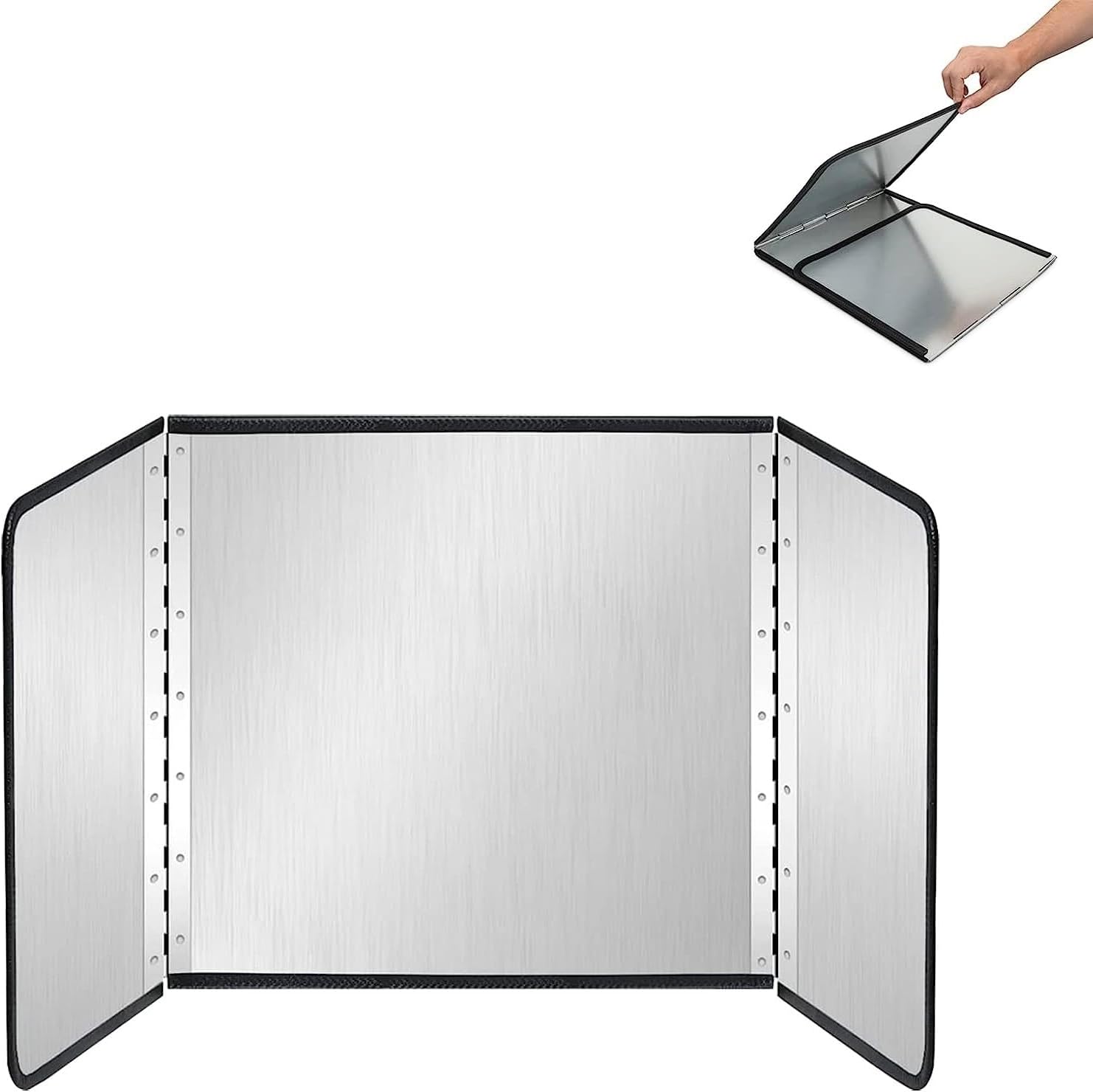 Folding Stove Splatter Guard - Carbon Steel Oil Splash Shield, Kitchen Anti-Splatter Protector for Cooking, White Grease Splatter Screen, Easy to Store & Clean