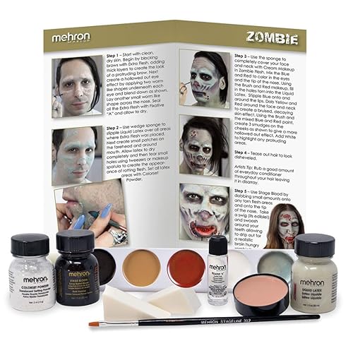 Miniatura 2 de Mehron Kit de personajes premium  Kit completo de maquillaje de Halloween y cosplay  Fabricado en Estados Unidos  Incluye todas las herramientas e