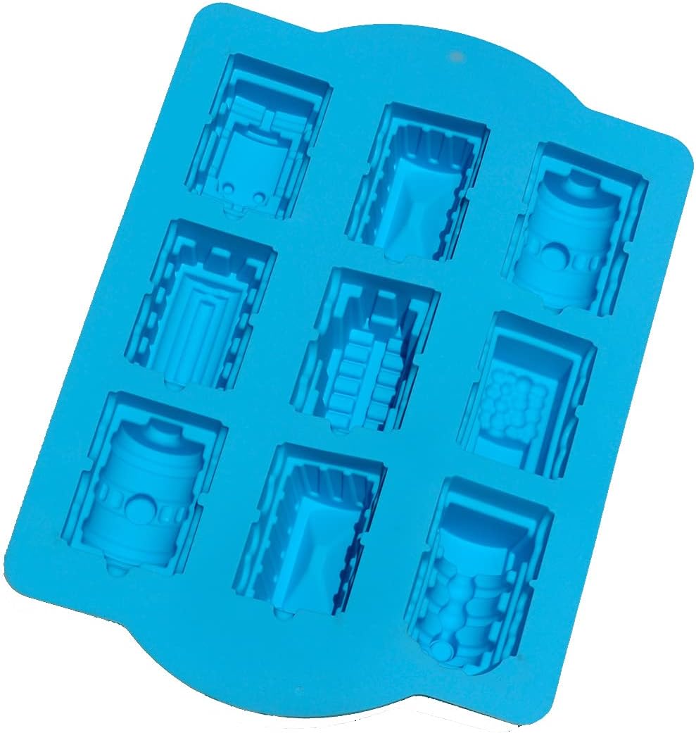 XMOX Large 9.6 Inch 3D Choo Choo Train Chocolate Mold Car Silicone Mold Candle Wax Soap Epoxy Resin Clay Mould Cake Molds DIY Handmade Hand Crafts