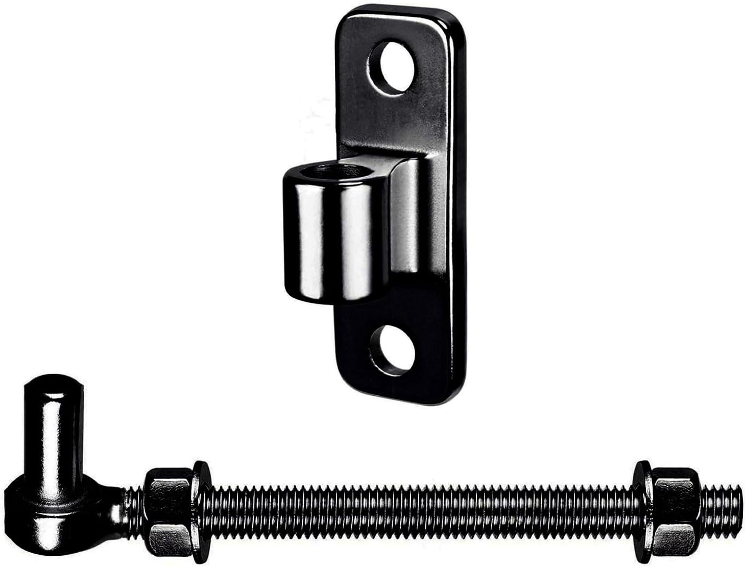 2pcs Multipurpose 6/8/10Inch Portable Sturdy J Bolts Gate Hinges for Wood and Metal Fence Stainless Steel Materials Garden Gate Hinges