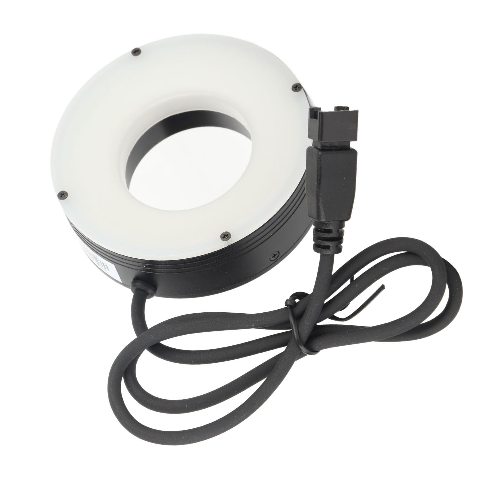 Dilwe Lámpara de Anillo LED para Microscopio, Iluminación Uniforme de Alto Brillo con Diseño Simple, para Microscopio Estéreo Binocular con Cámara de 24V