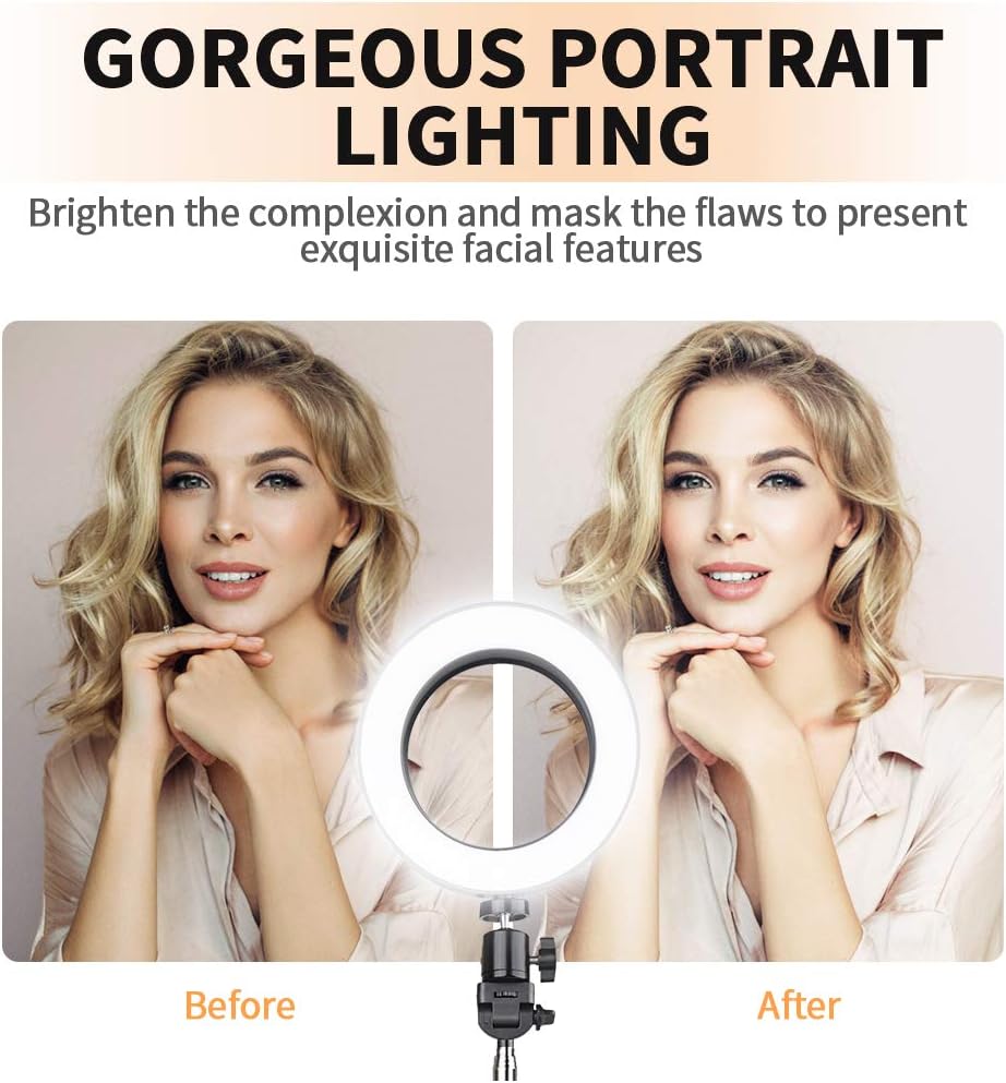 Bеѕt Rеvіеw Travor 6-inch Dimmable LED Selfie Ring Light with Adjustable Stand with Remote Control, 3 Modes and 11-Level Brightness for YouTube Makeup Photography Shooting TOP оƒƒERS Travor 6-inch Dimmable LED Selfie Ring Light with Adjustable Stand with Remote Control, 3 Modes and 11-Level Brightness for YouTube Makeup Photography Shooting
