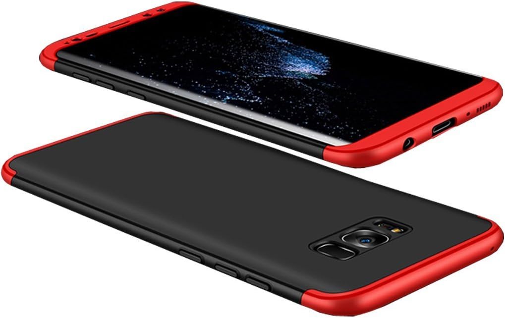 Trimanav Back Cover for Samsung S8 (Black, Red, Shock Proof, Plastic)