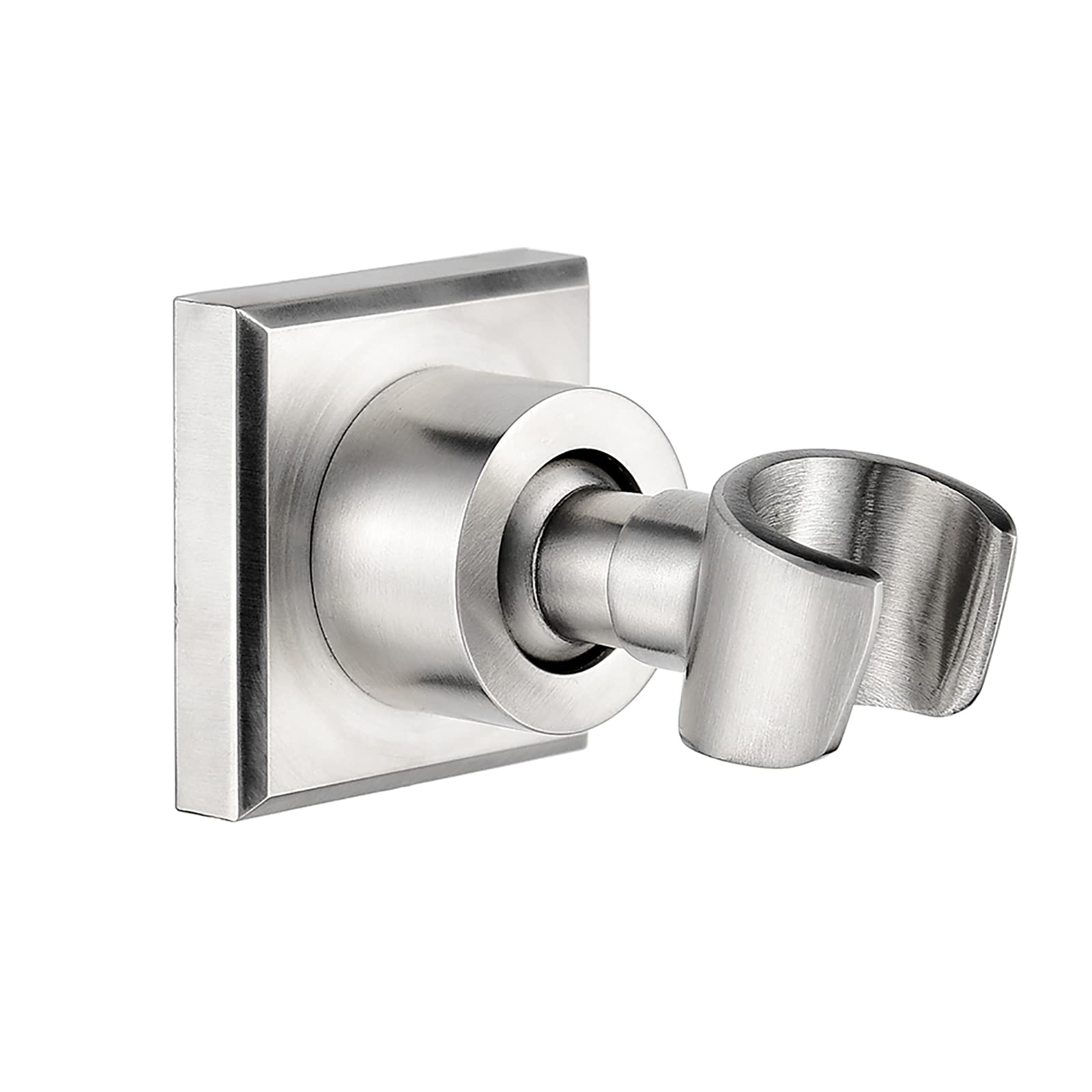 Shower Head Brackets, Adjustable Rotatable Wall Mount Stainless Steel Shower Wand Holder, Brushed(Square)