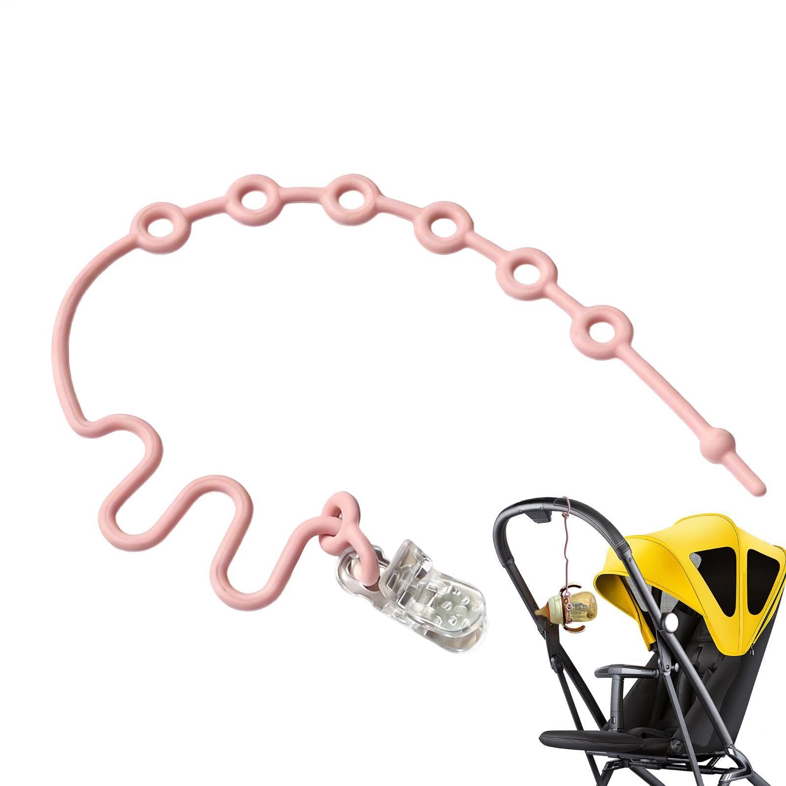Kids Toy Straps for Stroller, Silicone Adjustable Safety Tethers, Pacifier Clip Holder for High Chair Car Seat Crib, Anti Drop Teether Leash for Travel — view 6