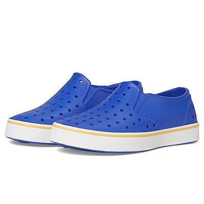 Native Shoes Kids Miles Slip On Sneakers (Little Kid/Big Kid) Kids Shoes UV Blue/Shell White