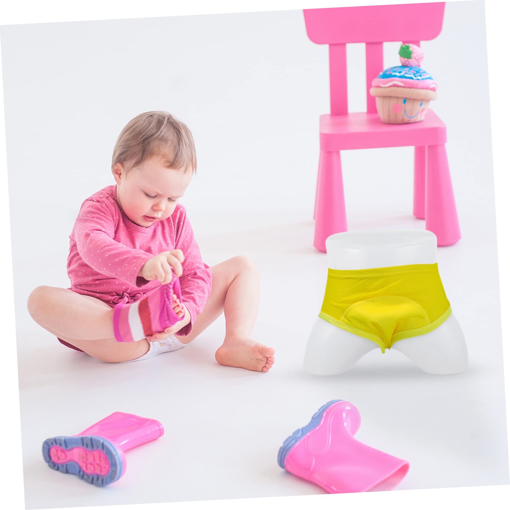 NAMOARLY White Baby Hip Model Toddler Underwear Display Child Hip Model Plastic Infant Mannequin