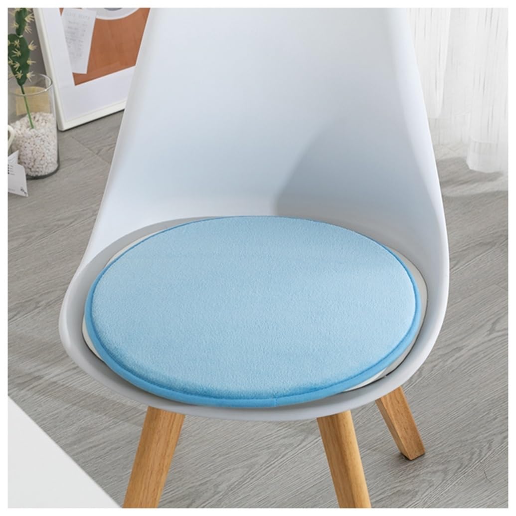 MOODMUSE (1/2/4 Pack) Round Stool Chair Cushion,Non Slip Memory Foam Seat Cushion,Chair Pad Seat Pads For High Stool Patio Dining Kitchen Office (Color : Light Blue, Size : 33cm(1pack))