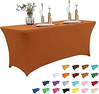 Vista 33 de IVAPUPU - Mantel de elastano para mesas rectangulares, ajustado, elástico, lavable, protector de mesa para eventos, fiestas, bodas, cócteles, Negro