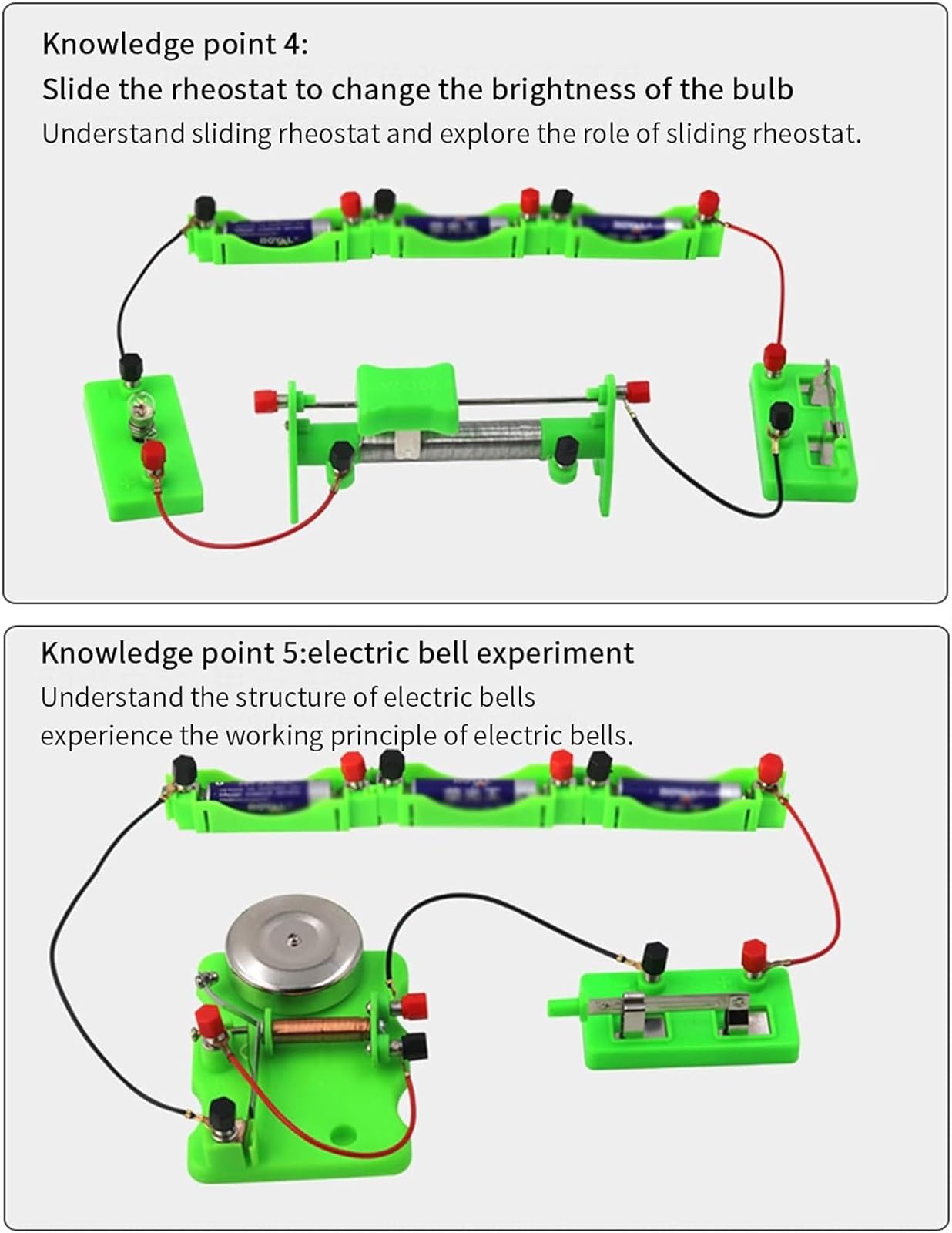 Scatola for esperimenti sul circuito elettromagnetico in ABS completo