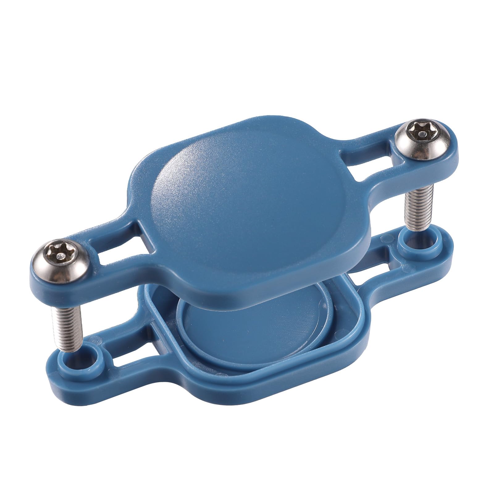 NQEUEPN Bike Mount Compatible with Airtag, Waterproof Tracker Holder Hidden for Bike Security Mount Under Bottle Cage for Most Bikes Electric Bike Scooter (Square, Blue)