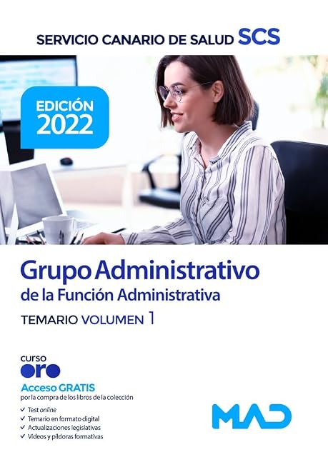 Portada de Grupo administrativo de la función administrativa del servicio canario de salud. Temario volumen 1