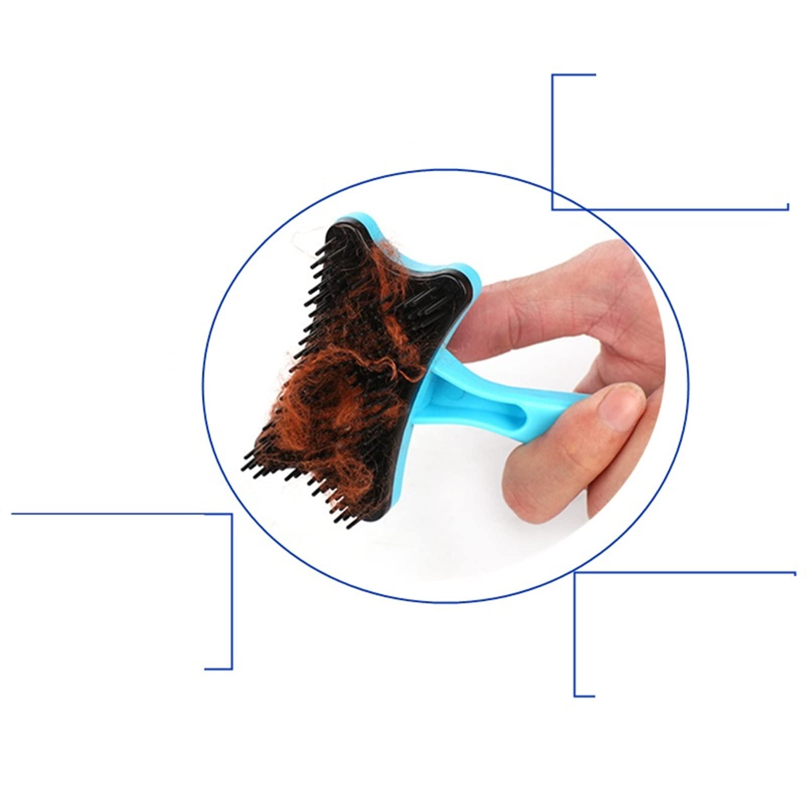 DieffematicSZ Grzebień Beauty Knot Opening And Hair Removal Plastic Automatic Comb Hair Removal Brush (Color : Blu)