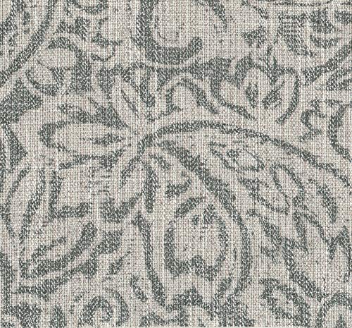 Homepop Home Decor | Upholstered Round Storage Ottoman | Ottoman With Storage For Living Room & Bedroom, Gray Floral #TOP4