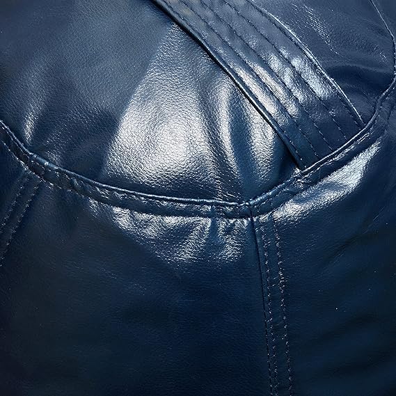 Image of Cover 4XL Without Beans with Footrest and Cushion Lounge Chair Luxury Bean Bag Cover with Footrest Without Beans 4XL (Without Fillers) (Navy Blue New)